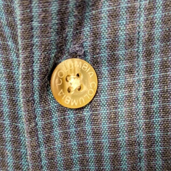 COLUMBIA SPORTSWEAR COMPANY Cotton Button Down Shirt Blue Stripe Size XXL - Picture 5 of 14